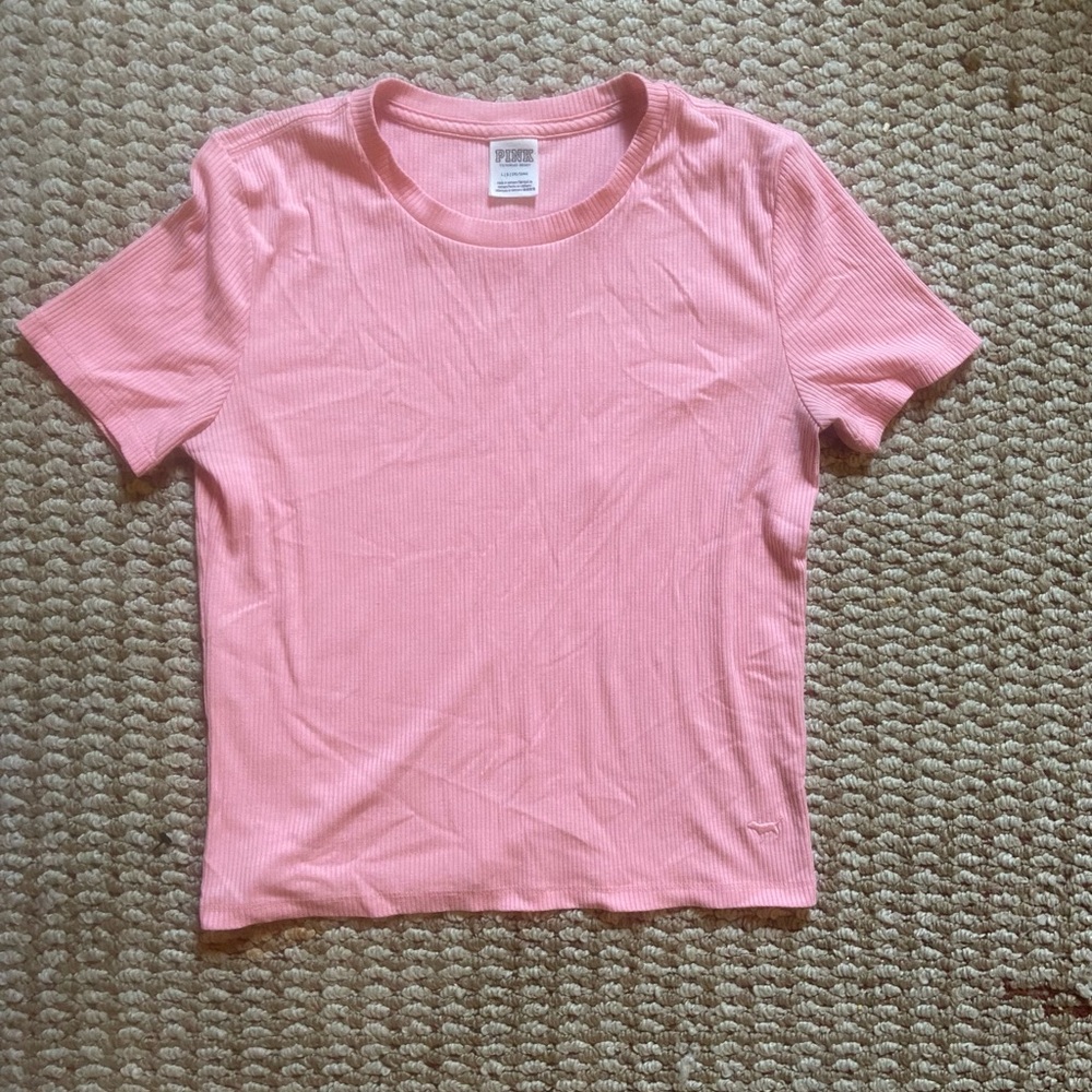 PINK Victoria's Secret Light Pink Ribbed Tee